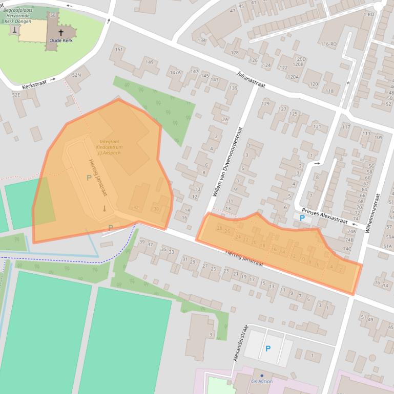 Kaart van postcodegebied 5104EZ.