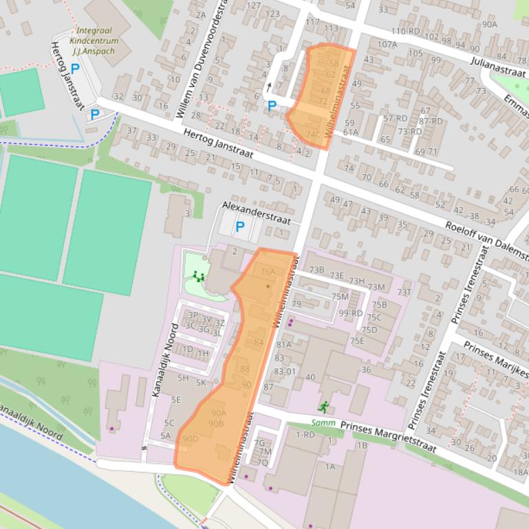 Kaart van postcodegebied 5104GD.