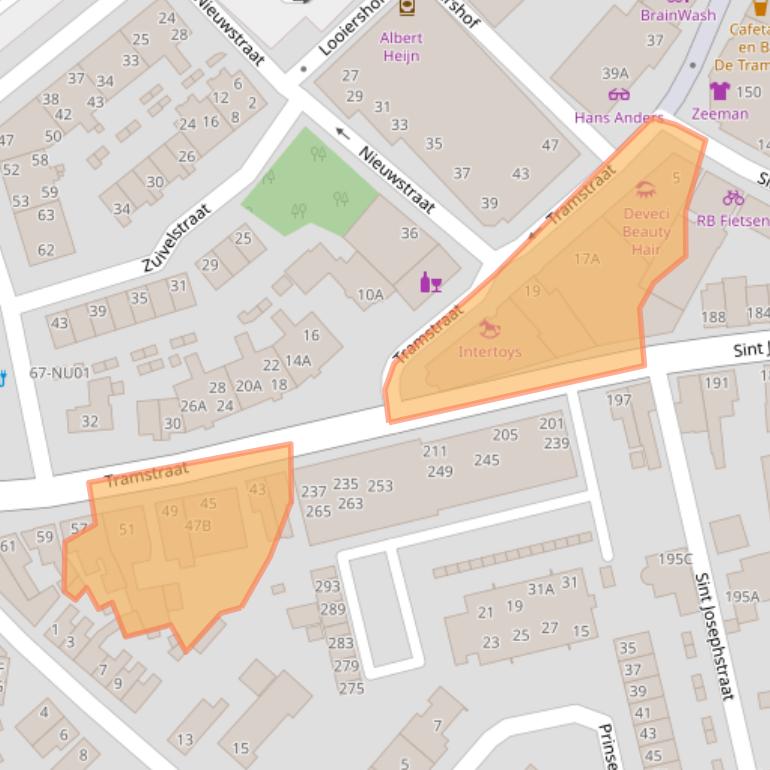 Kaart van postcodegebied 5104GH.