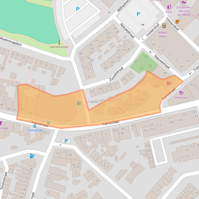 Kaart van postcodegebied 5104GL.