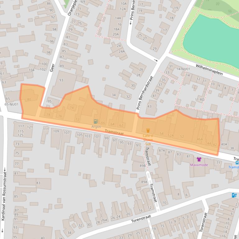 Kaart van postcodegebied 5104GM.
