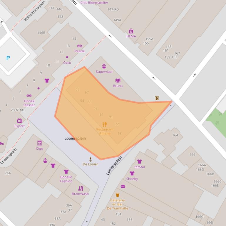 Kaart van postcodegebied 5104GR.