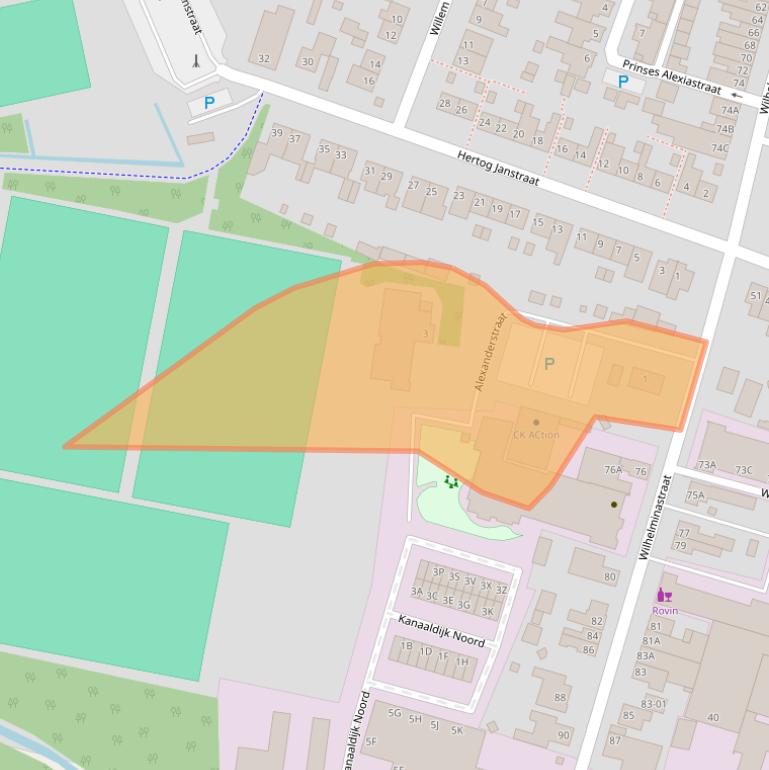 Kaart van postcodegebied 5104GV.