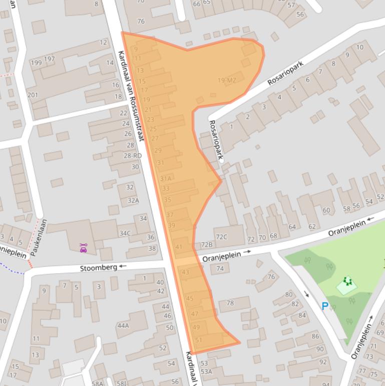 Kaart van postcodegebied 5104HK.