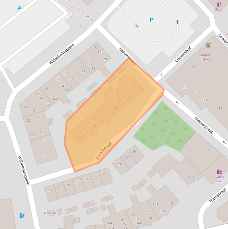 Kaart van postcodegebied 5104HX.
