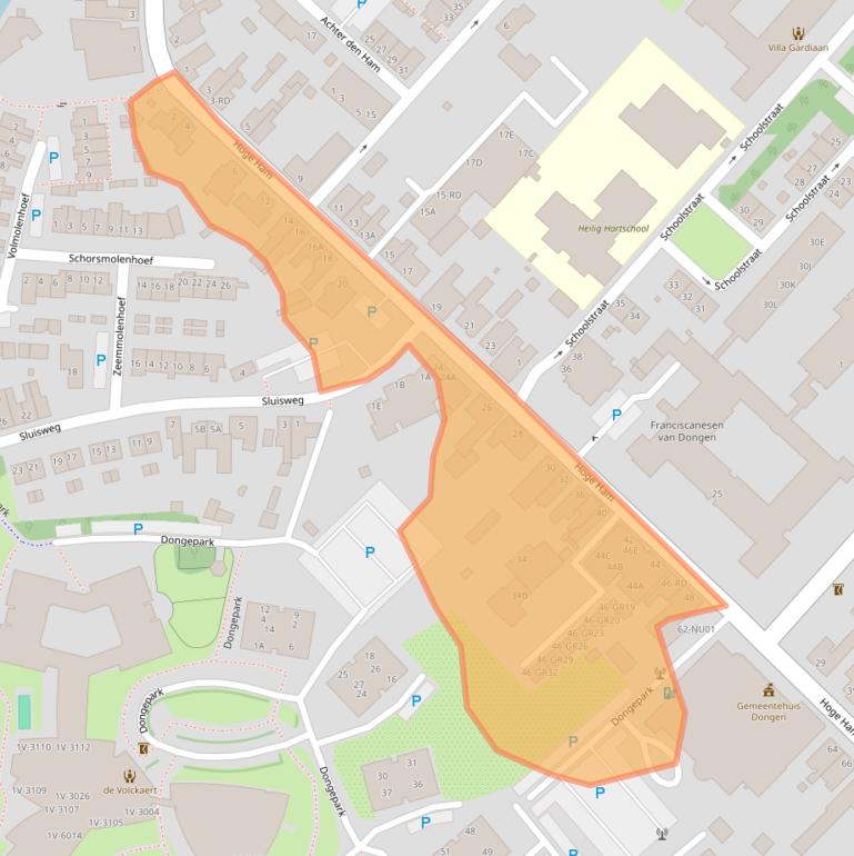 Kaart van postcodegebied 5104JG.