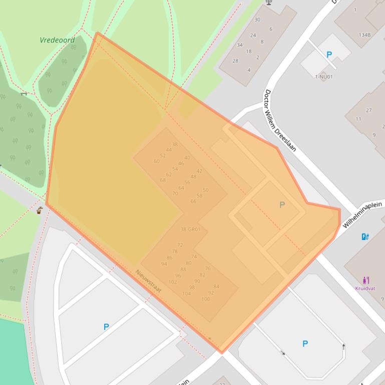 Kaart van postcodegebied 5104JR.