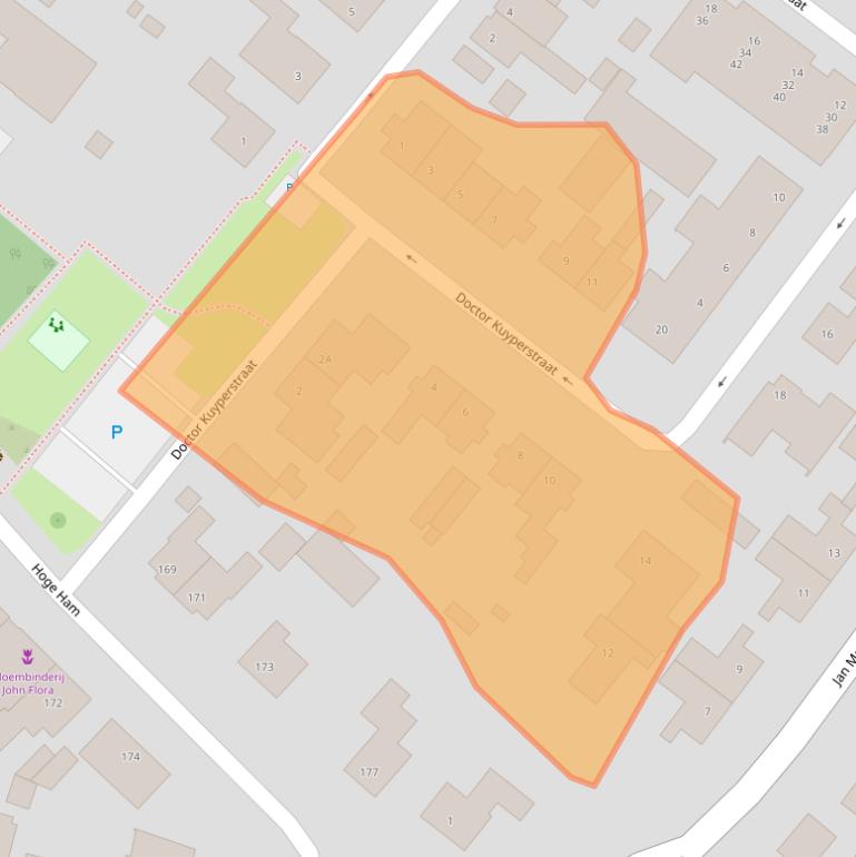 Kaart van postcodegebied 5104KE.