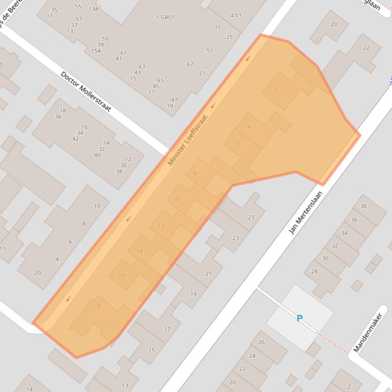 Kaart van postcodegebied 5104KG.