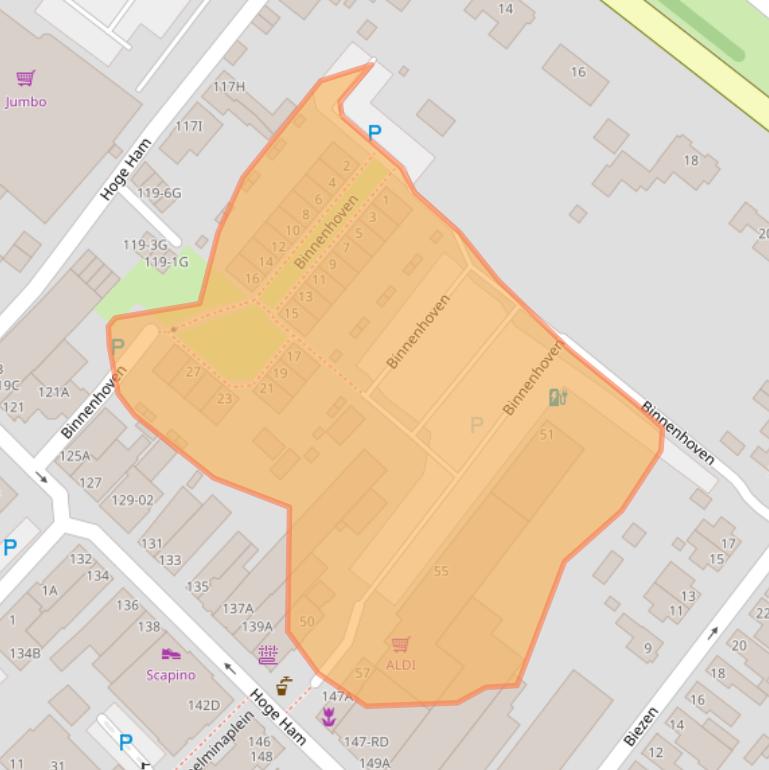 Kaart van postcodegebied 5104KK.