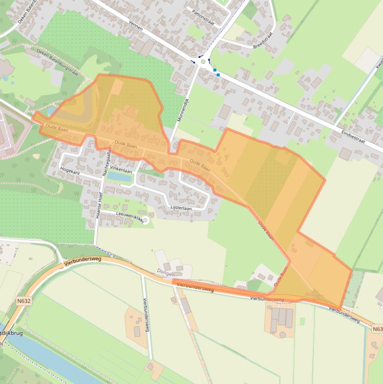 Kaart van postcodegebied 5104PA.