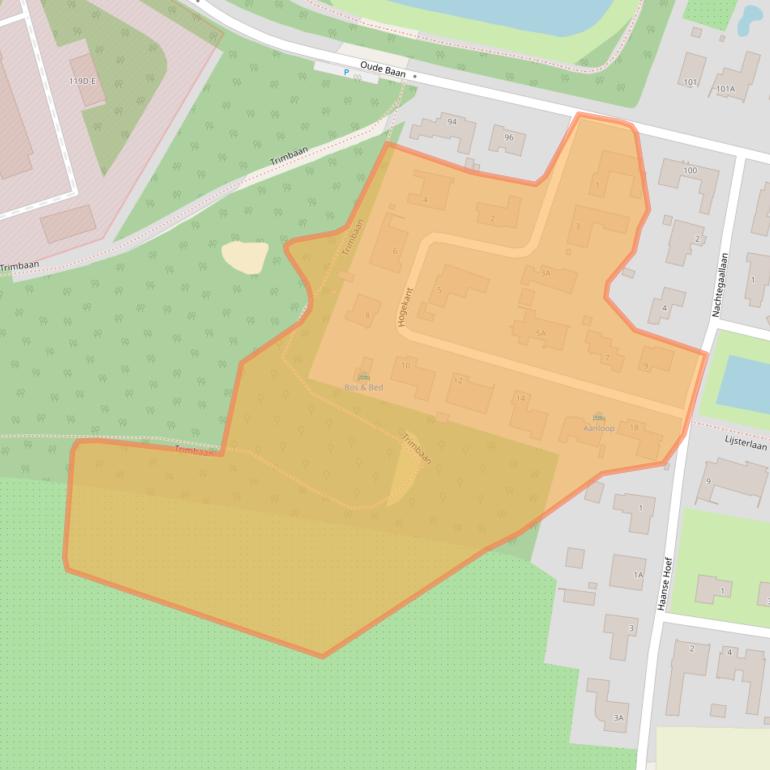 Kaart van postcodegebied 5104PB.