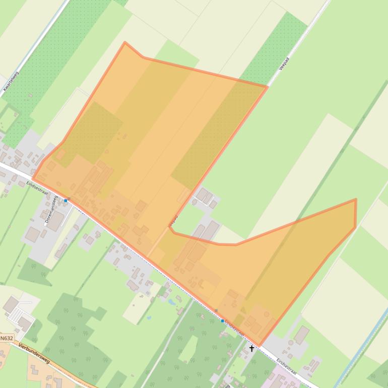 Kaart van postcodegebied 5105AB.