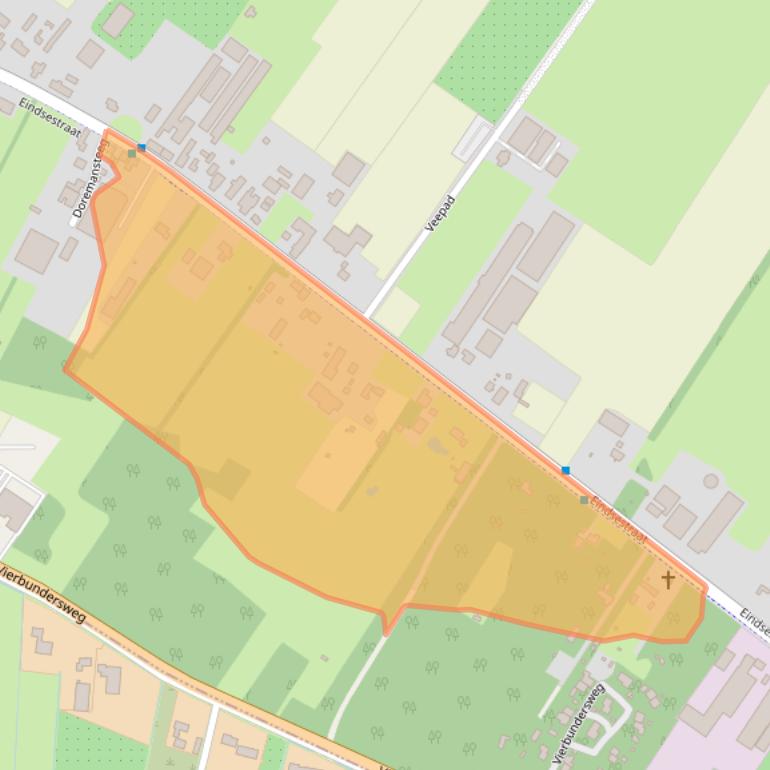 Kaart van postcodegebied 5105AD.