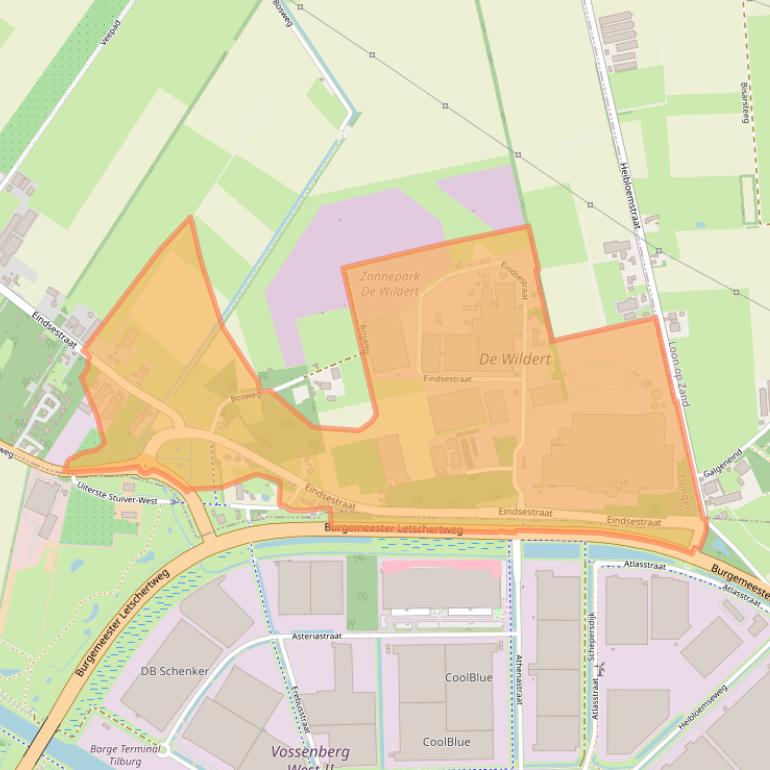 Kaart van postcodegebied 5105NA.