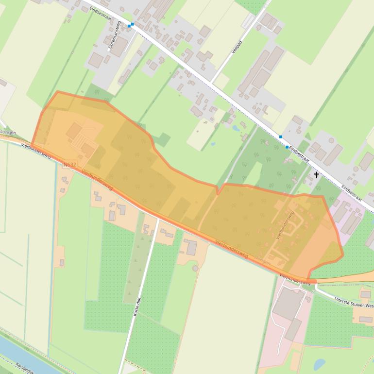 Kaart van postcodegebied 5105ND.