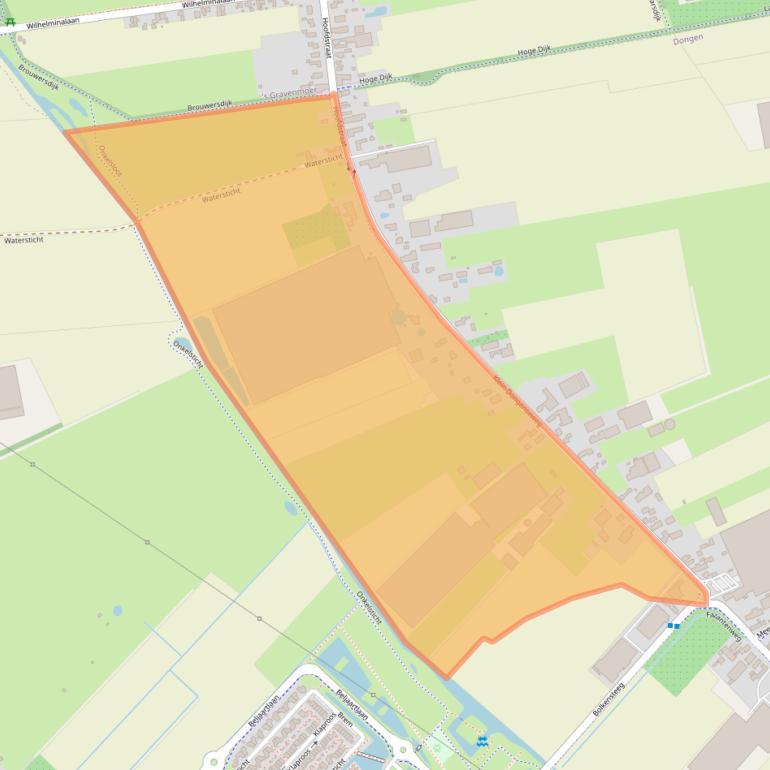 Kaart van postcodegebied 5106AC.