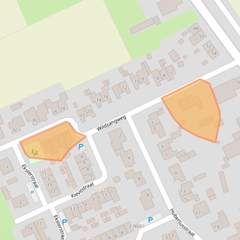 Kaart van postcodegebied 5106NR.