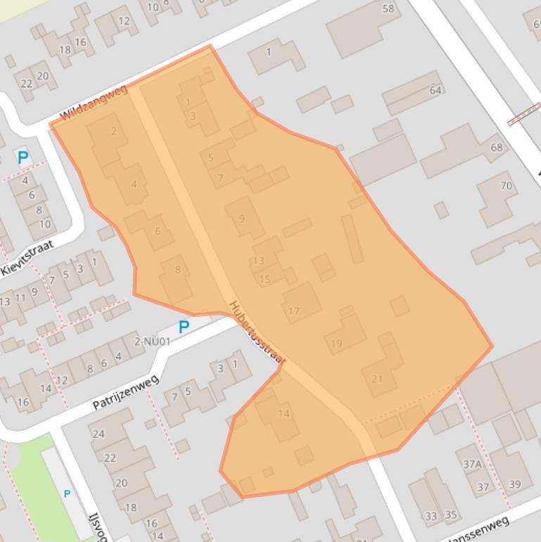 Kaart van postcodegebied 5106NS.