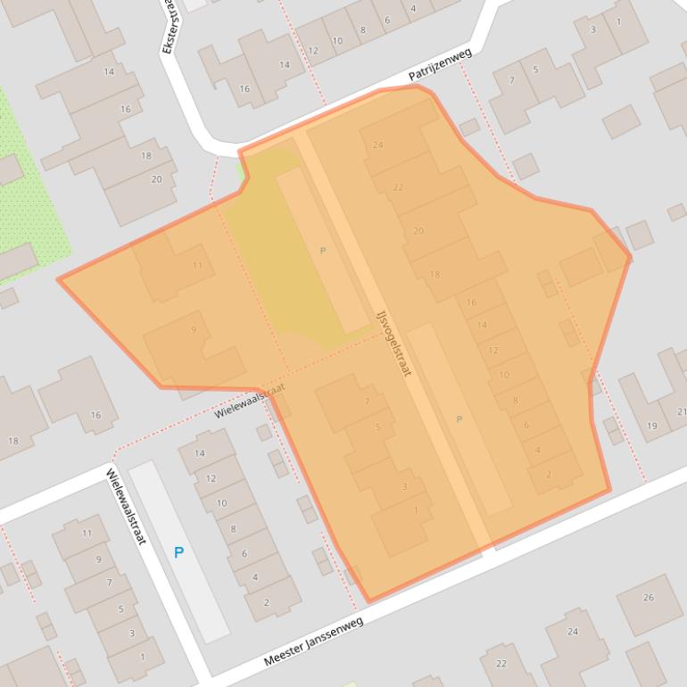 Kaart van postcodegebied 5106NT.