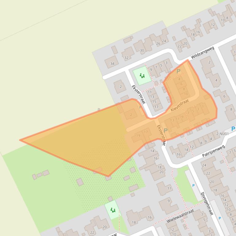 Kaart van postcodegebied 5106NX.