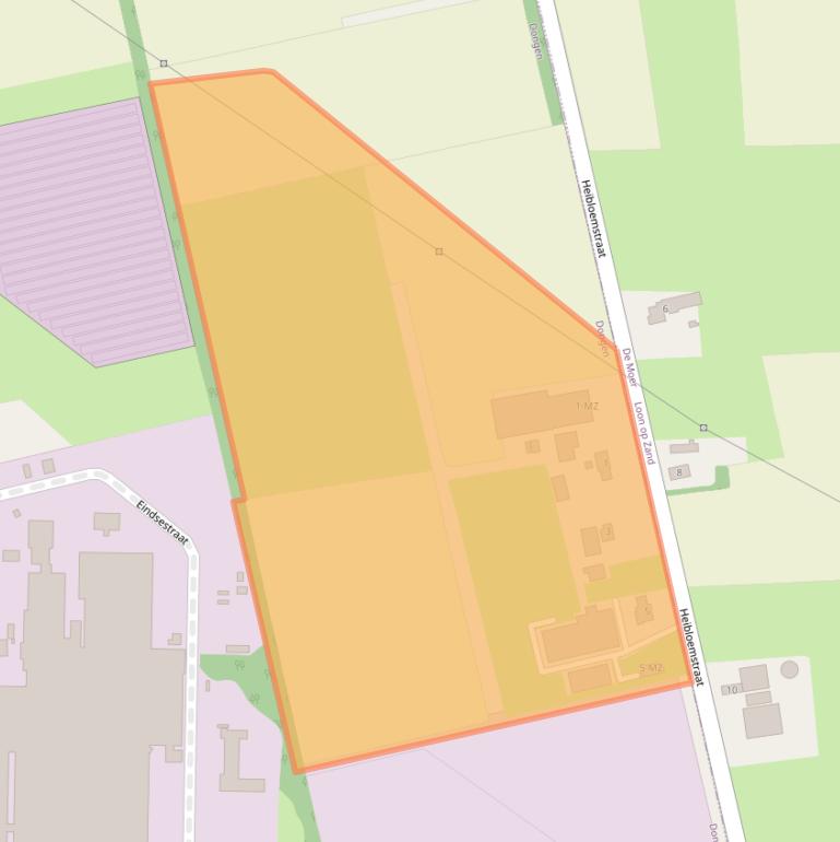 Kaart van postcodegebied 5106RD.