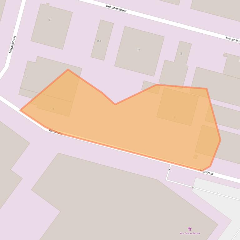 Kaart van postcodegebied 5107NH.