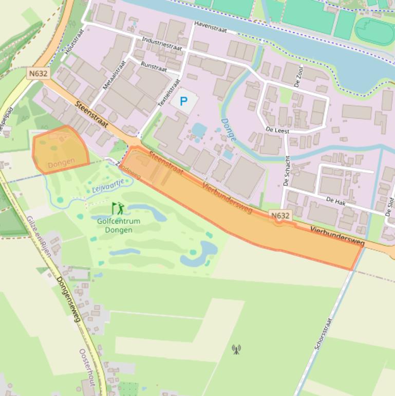 Kaart van postcodegebied 5107NM.