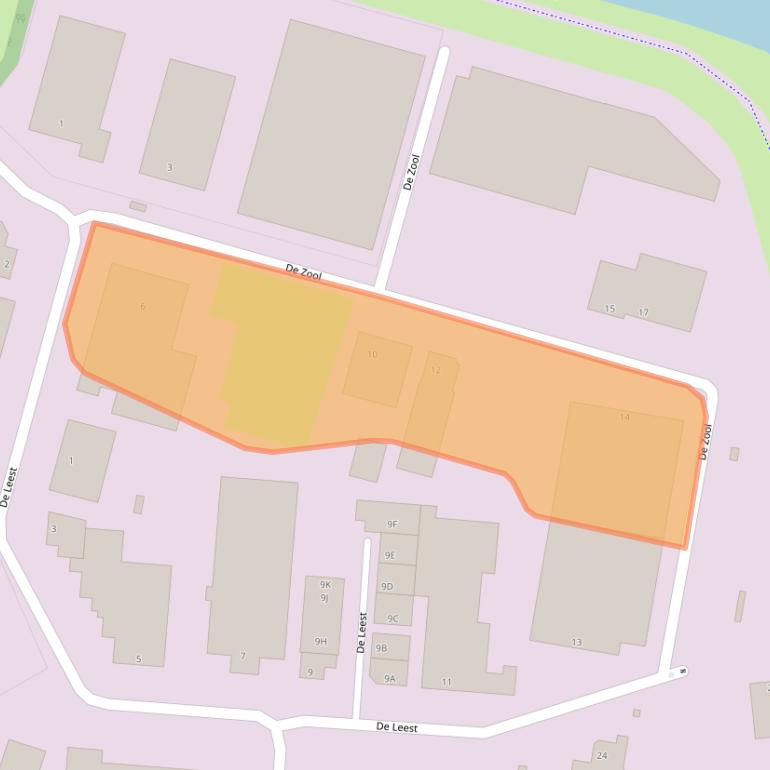 Kaart van postcodegebied 5107RA.