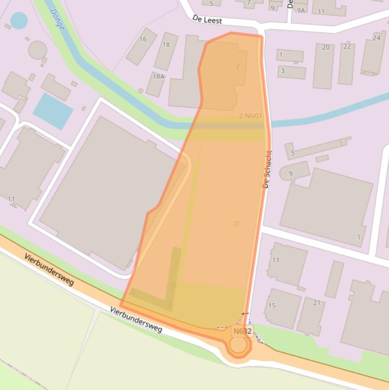 Kaart van postcodegebied 5107RE.