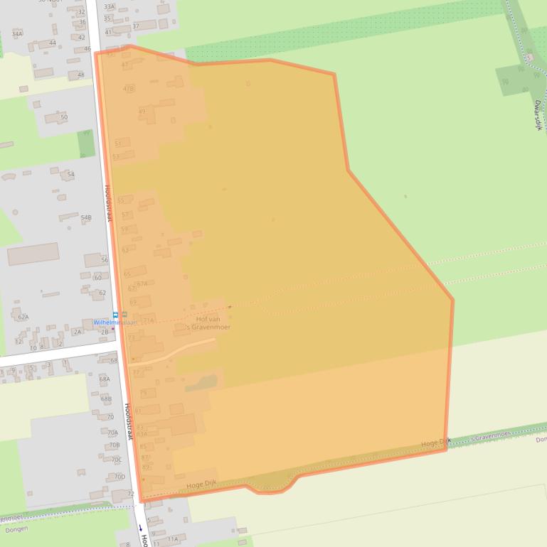 Kaart van postcodegebied 5109AB.