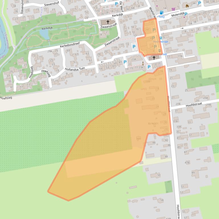 Kaart van postcodegebied 5109AC.