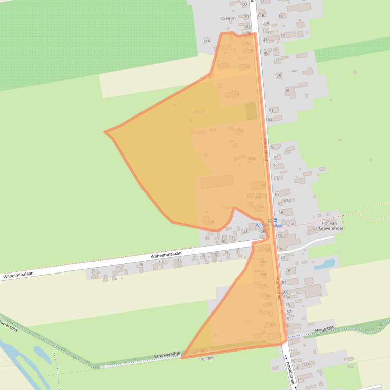 Kaart van postcodegebied 5109AD.