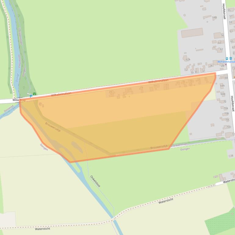 Kaart van postcodegebied 5109AE.