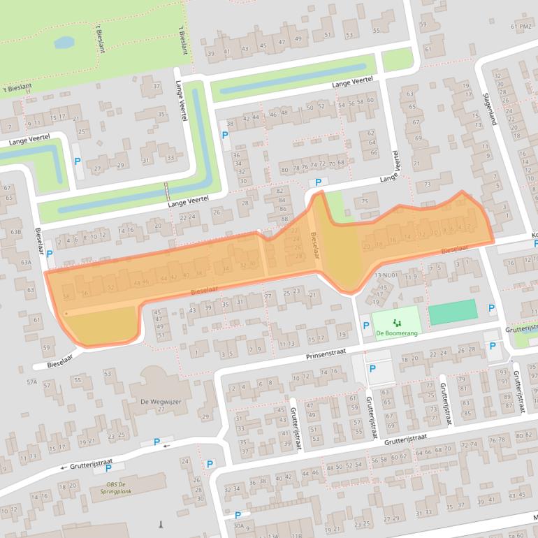 Kaart van postcodegebied 5109BB.