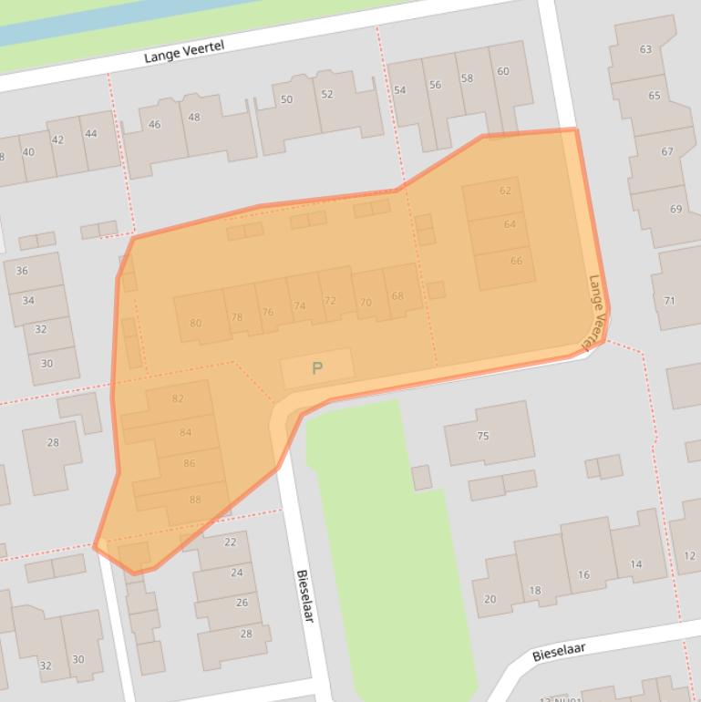 Kaart van postcodegebied 5109BH.