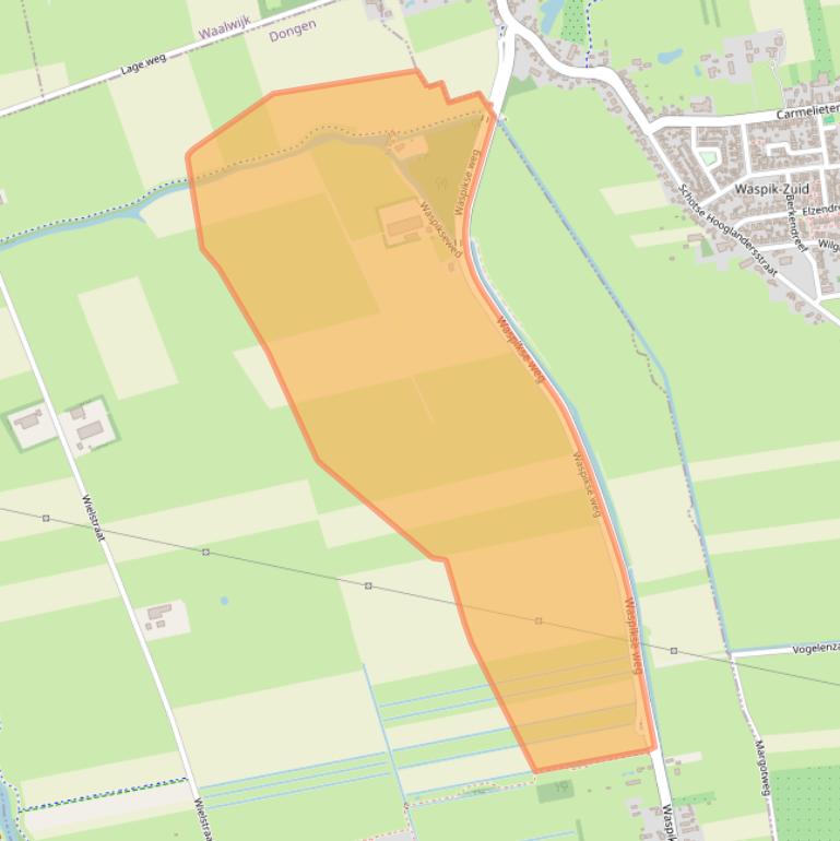 Kaart van postcodegebied 5109PE.