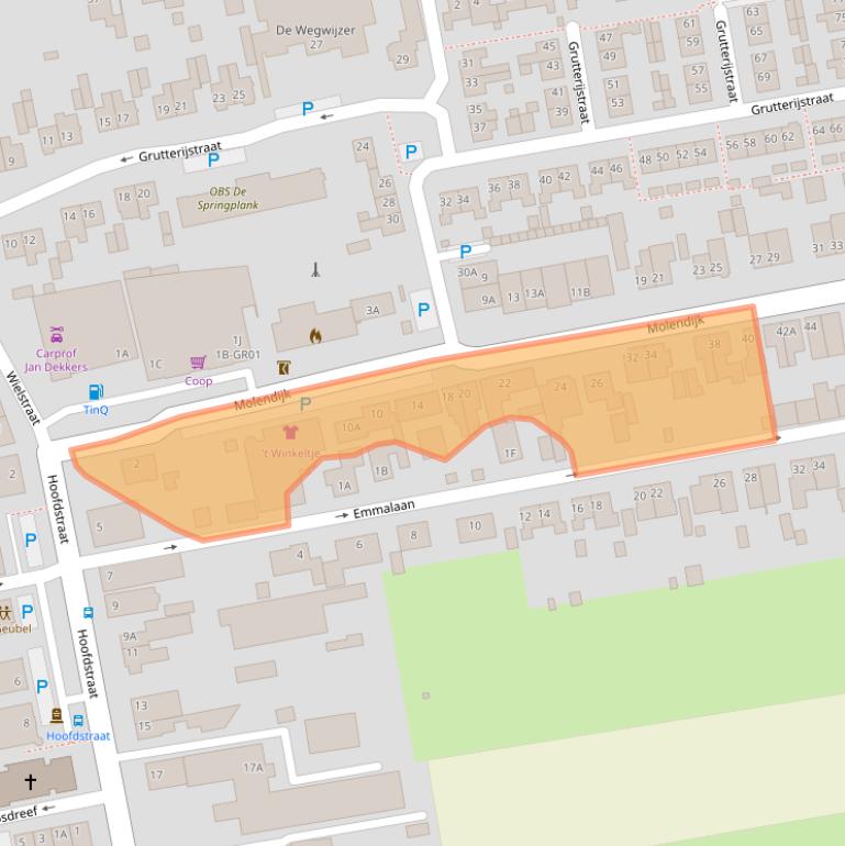 Kaart van postcodegebied 5109RN.
