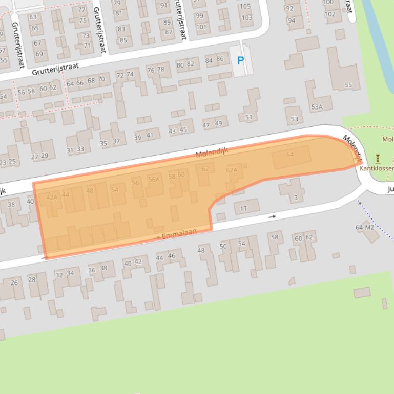 Kaart van postcodegebied 5109RP.