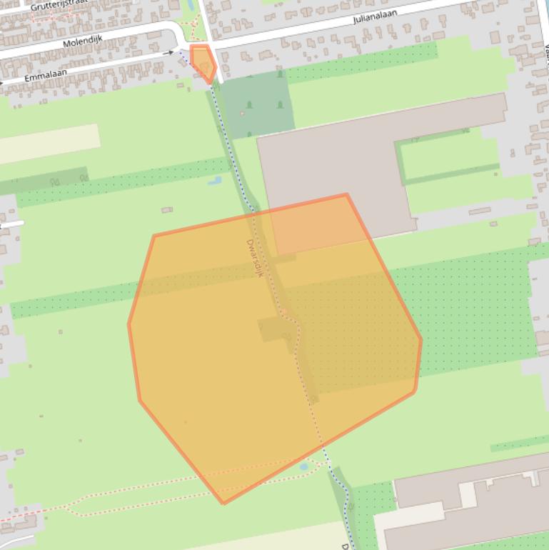 Kaart van postcodegebied 5109RR.
