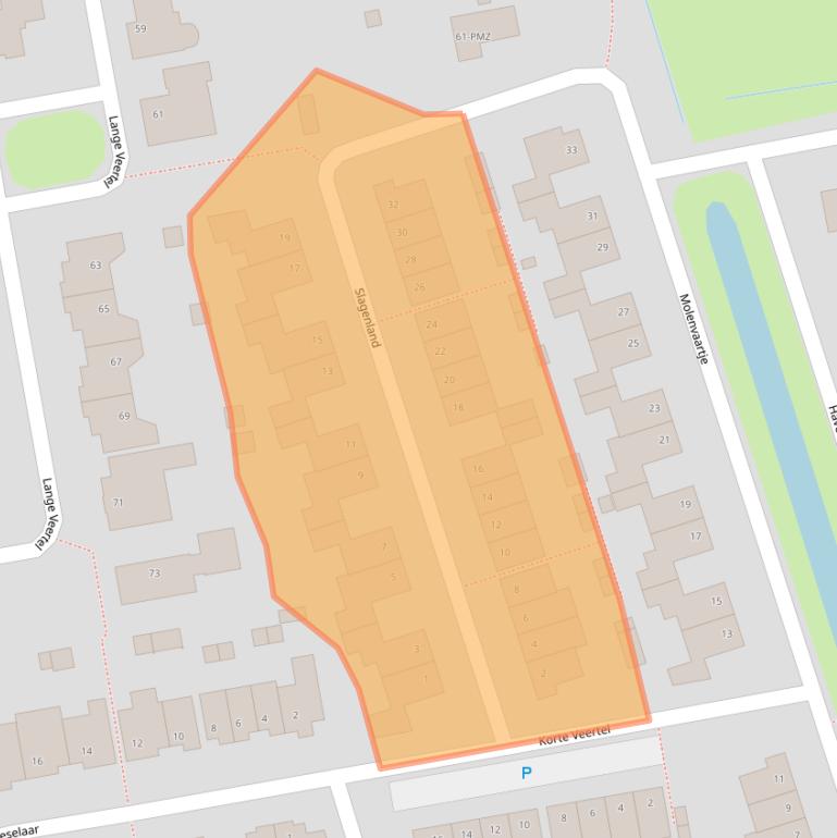 Kaart van postcodegebied 5109SC.
