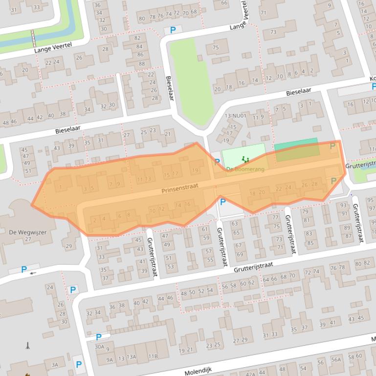 Kaart van postcodegebied 5109TJ.