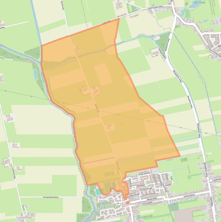 Kaart van postcodegebied 5109TK.