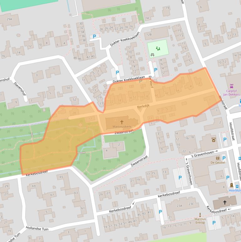 Kaart van postcodegebied 5109TL.