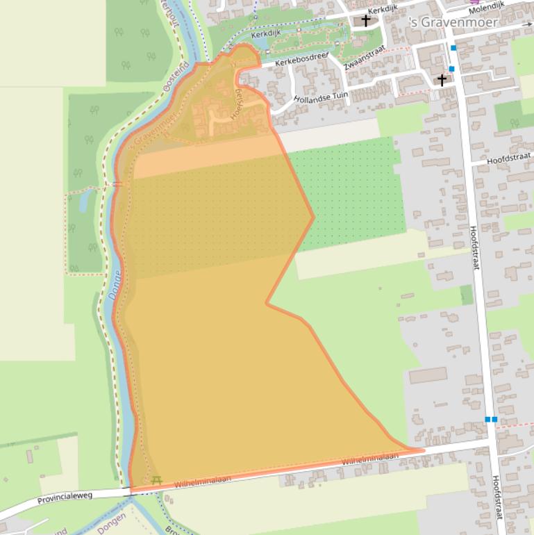 Kaart van postcodegebied 5109TS.