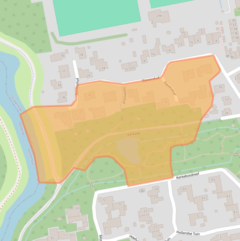 Kaart van postcodegebied 5109TX.