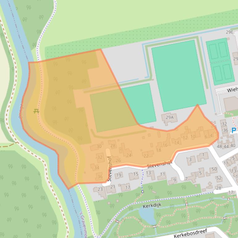 Kaart van postcodegebied 5109TZ.