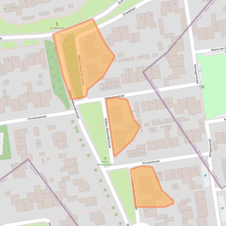 Kaart van postcodegebied 5111AC.