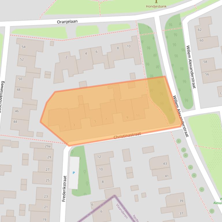 Kaart van postcodegebied 5111AS.