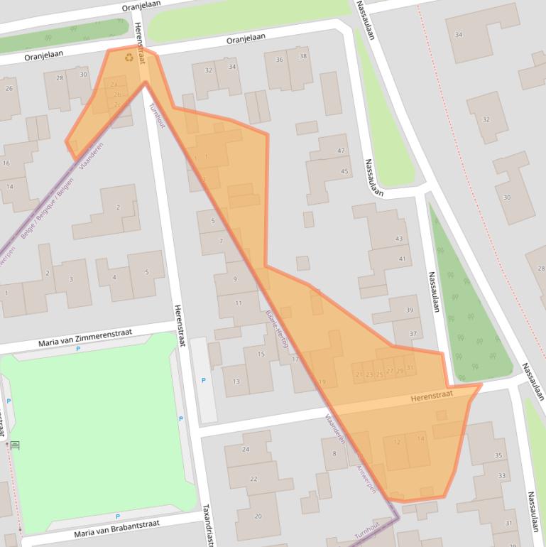 Kaart van postcodegebied 5111BB.